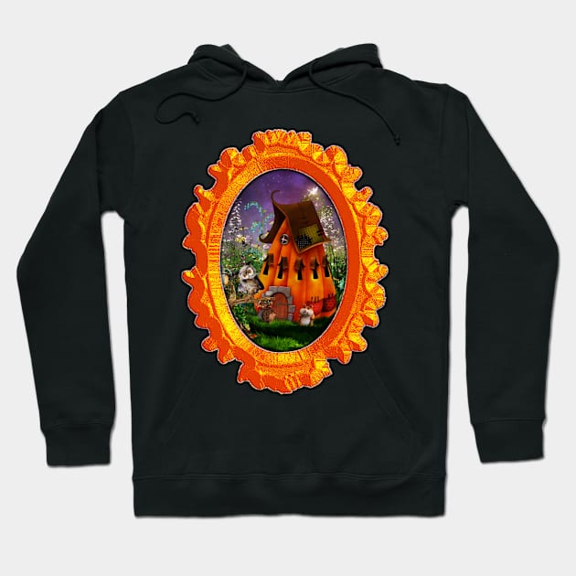 Little friends in the night with pumpkin house Hoodie by Nicky2342